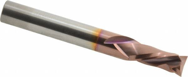 Onsrud - 3/8" Cutting Diam x 7/8" Length of Cut, 2 Flute, Compression Spiral Router Bit - Marathon Coated, Right Hand Cut, Solid Carbide, 3" OAL x 3/8" Shank Diam, Double Edge, 30° Helix Angle - Makers Industrial Supply