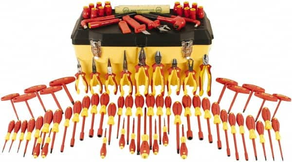 Wiha - 80 Piece Insulated Hand Tool Set - Comes in Molded Case - Makers Industrial Supply