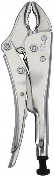 Proto - 10" OAL Curved Jaw Locking Pliers - 25/64" Jaw Width, 1-1/2" Jaw Depth, Steel Handle - Makers Industrial Supply