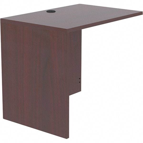 ALERA - Woodgrain Laminate Return/Bridge Shell Desk - 35" Wide x 23-5/8" Deep x 29-5/8" High, Mahogany - Makers Industrial Supply