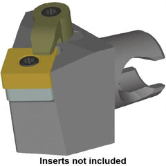 Kennametal - Right Hand Cut, Size KM25, SN.. Insert Compatiblity, Modular Turning & Profiling Cutting Unit Head - 7.35mm Ctr to Cutting Edge, 30mm Head Length, Series KM Mini - Makers Industrial Supply