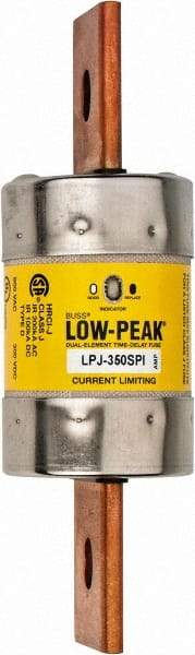 Cooper Bussmann - 300 VDC, 600 VAC, 350 Amp, Time Delay General Purpose Fuse - Bolt-on Mount, 7-1/8" OAL, 100 at DC, 300 at AC (RMS) kA Rating, 2" Diam - Makers Industrial Supply