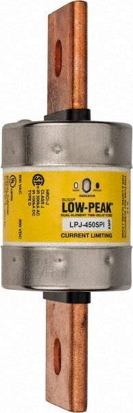 Cooper Bussmann - 300 VDC & 600 VAC, 450 Amp, Time Delay General Purpose Fuse - Bolt-on Mount, 203.2mm OAL, 100 at DC, 300 at AC (RMS) kA Rating, 2-19/32" Diam - Makers Industrial Supply