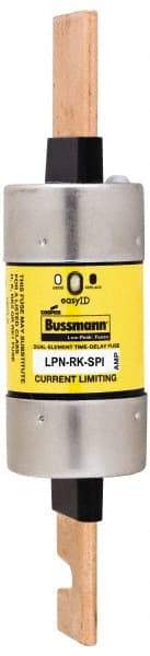 Cooper Bussmann - 250 VAC/VDC, 300 Amp, Time Delay General Purpose Fuse - Bolt-on Mount, 8-5/8" OAL, 100 at DC, 300 at AC (RMS) kA Rating, 2-3/8" Diam - Makers Industrial Supply