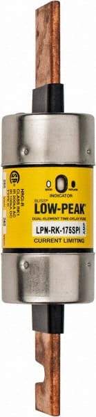 Cooper Bussmann - 250 VAC/VDC, 175 Amp, Time Delay General Purpose Fuse - Bolt-on Mount, 7-1/8" OAL, 100 at DC, 300 at AC (RMS) kA Rating, 1-19/32" Diam - Makers Industrial Supply