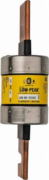 Cooper Bussmann - 250 VAC/VDC, 350 Amp, Time Delay General Purpose Fuse - Bolt-on Mount, 8-5/8" OAL, 100 at DC, 300 at AC (RMS) kA Rating, 2-3/8" Diam - Makers Industrial Supply