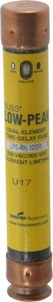 Cooper Bussmann - 300 VDC, 600 VAC, 10 Amp, Time Delay General Purpose Fuse - Fuse Holder Mount, 127mm OAL, 100 at DC, 300 at AC (RMS) kA Rating, 13/16" Diam - Makers Industrial Supply