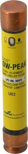 Cooper Bussmann - 300 VDC, 600 VAC, 30 Amp, Time Delay General Purpose Fuse - Fuse Holder Mount, 127mm OAL, 100 at DC, 300 at AC (RMS) kA Rating, 13/16" Diam - Makers Industrial Supply