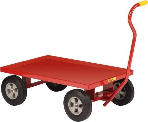 Little Giant - 1,200 Lb Capacity Steel Wagon Truck - Steel Deck, 24" OAW, Solid Rubber Casters - Makers Industrial Supply