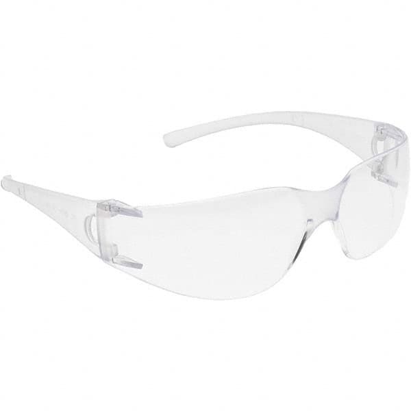 KleenGuard - Clear Lenses, Frameless Safety Glasses - Uncoated Lenses, Clear Polycarbonate Frame, Size Universal, Wrap Around - Makers Industrial Supply