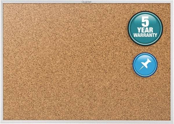 Quartet - 24" Wide x 18" High Open Cork Bulletin Board - Natural (Color) - Makers Industrial Supply