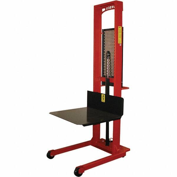 Wesco Industrial Products - 1,000 Lb Capacity, 60" Lift Height, Steel Stacker Manually Operated Lift - Makers Industrial Supply