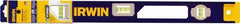 Irwin - Magnetic 24" Long 3 Vial I-Beam Level - Aluminum, Blue/Yellow, 1 Level & 2 Plumb Vials - Makers Industrial Supply