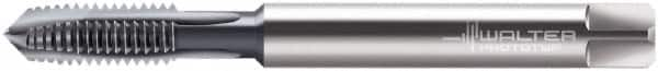 Walter-Prototyp - 1/4-28 UNF, 3 Flute, TiCN Finish, Powdered Metal Spiral Point Tap - Plug Chamfer, Right Hand Thread, 2-1/2" OAL, 16mm Thread Length, 6.48mm Shank Diam, 3B Class of Fit, Series A2320766 - Exact Industrial Supply