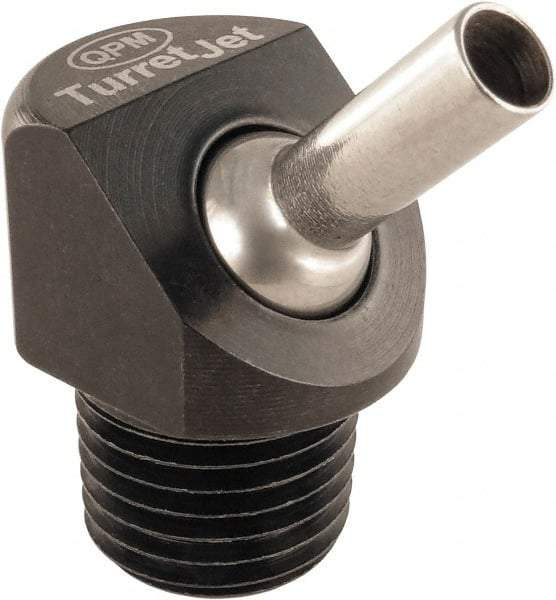 QPM Products - 5/16" Hose Inside Diam, Coolant Hose Nozzle - NPT, for Use with CNC Lathes - Makers Industrial Supply