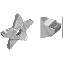 Iscar - 34L200PENTA C Grade IC908, 2.01mm Cutting Width Carbide Grooving Insert - Left Hand, 0.1mm Corner Radius, TiAlN Finish - Makers Industrial Supply