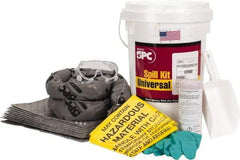 Brady SPC Sorbents - 4.5 Gal Capacity Universal Spill Kit - 6.5 Gal Bucket - Makers Industrial Supply