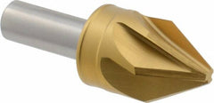 M.A. Ford - 1" Head Diam, 1/2" Shank Diam, 6 Flute 60° High Speed Steel Countersink - Makers Industrial Supply