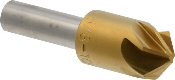 M.A. Ford - 5/8" Head Diam, 3/8" Shank Diam, 6 Flute 100° High Speed Steel Countersink - Makers Industrial Supply