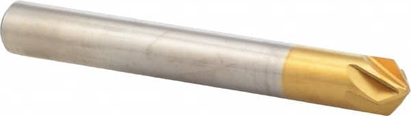 M.A. Ford - 1/4" Head Diam, 1/4" Shank Diam, 6 Flute 100° High Speed Steel Countersink - Makers Industrial Supply