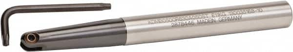 Kennametal - 1/2" Cut Diam, 5/8" Shank Diam, 6.3" OAL, Indexable Ball Nose End Mill - Makers Industrial Supply