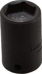 Proto - 1/4" Drive 7/16" Standard Magnetic Impact Socket - 6 Points, 1" OAL - Makers Industrial Supply