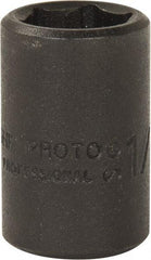 Proto - 3/8" Drive 1/2" Standard Magnetic Impact Socket - 6 Points, 1-3/32" OAL - Makers Industrial Supply