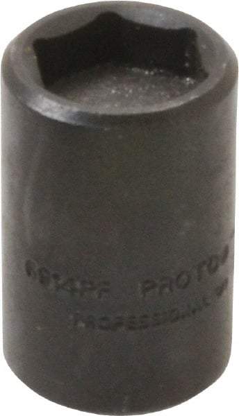 Proto - 1/4" Drive, 7/16" Socket, Power Socket - 6 Points, 1" OAL - Makers Industrial Supply