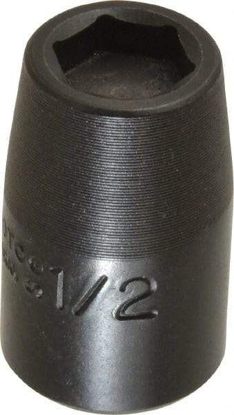 Proto - 1/2" Drive 1/2" Standard Magnetic Impact Socket - 6 Points, 1-1/2" OAL - Makers Industrial Supply