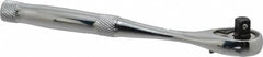 Proto - 1/4" Drive Pear Head Ratchet - Chrome Finish, 5-3/4" OAL, 45 Gear Teeth, Full Polished Handle, Standard Head - Makers Industrial Supply