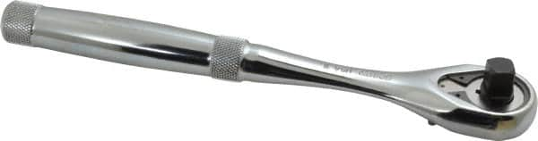 Proto - 3/8" Drive Pear Head Ratchet - Chrome Finish, 8-1/2" OAL, 45 Gear Teeth, Standard Knurled Handle, Standard Head - Makers Industrial Supply