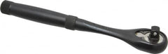 Proto - 3/8" Drive Pear Head Standard Ratchet - Black Oxide Finish, 8-1/2" OAL, 45 Gear Teeth, Standard Knurled Handle, Standard Head - Makers Industrial Supply