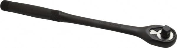 Proto - 3/8" Drive Pear Head Standard Ratchet - Black Oxide Finish, 11" OAL, 45 Gear Teeth, Long Knurled Handle, Standard Head - Makers Industrial Supply