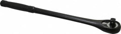 Proto - 1/2" Drive Pear Head Standard Ratchet - Black Oxide Finish, 15" OAL, 45 Gear Teeth, Standard Knurled Handle, Standard Head - Makers Industrial Supply