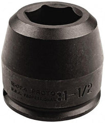 Proto - 1-1/2" Drive 1-3/4" Standard Impact Socket - 6 Points, 5-3/4" OAL - Makers Industrial Supply