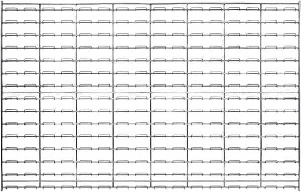 Quantum Storage - 48" Wide x 30" High, Chrome Louvered Bin Panel - Use with Stack and Hang Bins - Makers Industrial Supply