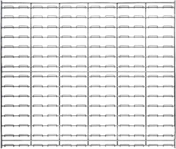 Quantum Storage - 36" Wide x 30" High, Chrome Louvered Bin Panel - Use with Stack and Hang Bins - Makers Industrial Supply