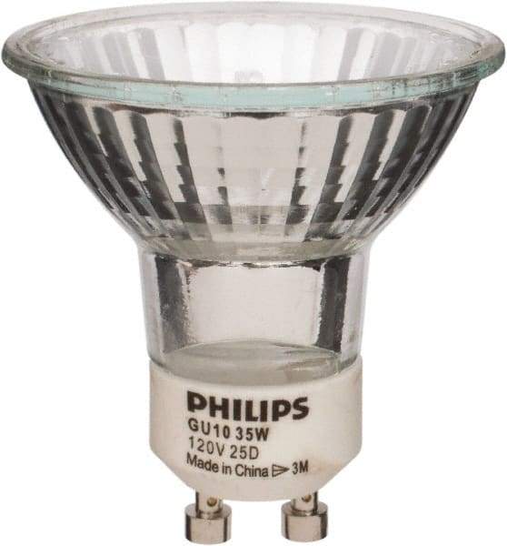 Philips - 35 Watt Halogen Commercial/Industrial 2 Pin Lamp - 2,750°K Color Temp, 265 Lumens, 120 Volts, Dimmable, Twistline, 3,000 hr Avg Life - Makers Industrial Supply