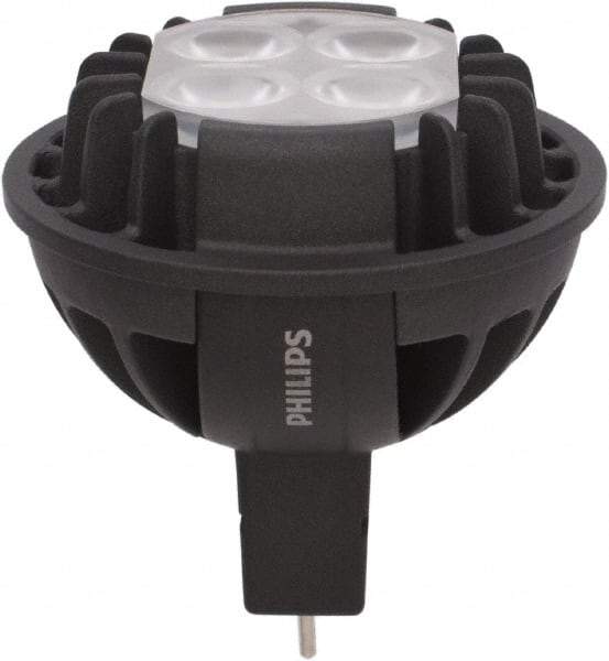 Philips - 7 Watt LED Commercial/Industrial 2 Pin Lamp - 3,000°K Color Temp, 370 Lumens, 12 Volts, Dimmable, MRC16, 35,000 hr Avg Life - Makers Industrial Supply