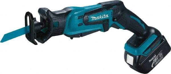 Makita - 18V, 0 to 3,000 SPM, Cordless Reciprocating Saw - 1/2" Stroke Length, 16" Saw Length, 2 Lithium-Ion Batteries Included - Makers Industrial Supply