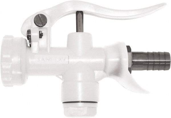 SANI-LAV - 3/4" Pipe, Insulated, Grade 5 Plastic Adjustable Spray Pattern Nozzle - White, 3/4" Hose Barb Connection, 12 Gal per min at 100 psi, 3/4 GHT, 3/4" Orifice Diam, For Use With Water - Makers Industrial Supply