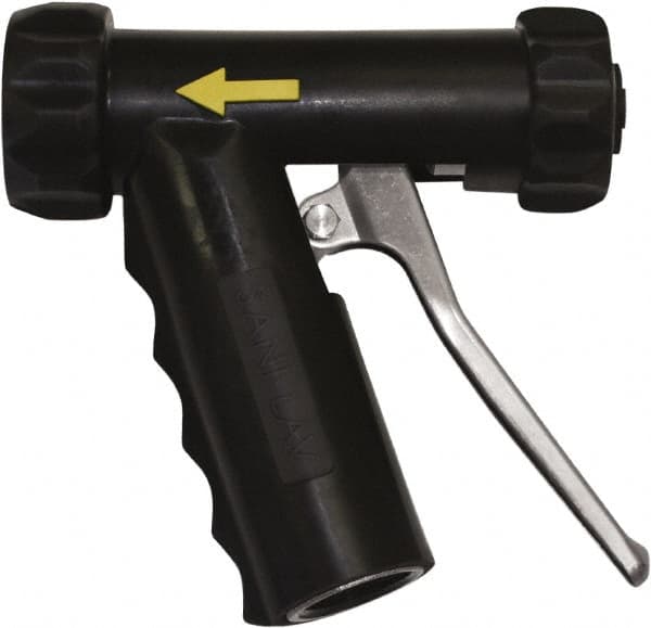 SANI-LAV - 3/4" Pipe, Insulated, Grade 304 Stainless Steel Adjustable Spray Pattern Nozzle - Black, 3/4 GHT Connection, 7 Gal per min at 100 psi, 3/4 GHT, 3/4" Orifice Diam, For Use With Water - Makers Industrial Supply