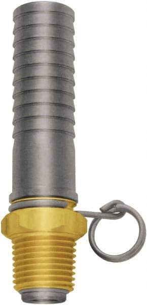 SANI-LAV - 1/2 NPT Thread Hose Barb x Male Swivel NPT Connector - 5/8" ID Hose x 0.8" OD Hose, Brass - Makers Industrial Supply