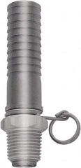 SANI-LAV - 1/2 NPT Thread Hose Barb x Male Swivel NPT Connector - 5/8" ID Hose x 0.8" OD Hose, Stainless Steel - Makers Industrial Supply