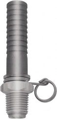 SANI-LAV - 1/2 NPT Thread Hose Barb x Male Swivel NPT Connector - 1/2" ID Hose x 0.8" OD Hose, Stainless Steel - Makers Industrial Supply