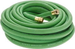 Continental ContiTech - 50' Long Garden Hose - 5/8" Diam, 3/4 GHT, Rubber, 100 psi, Green - Makers Industrial Supply