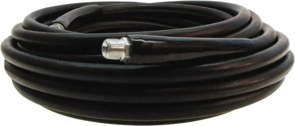 Continental ContiTech - 75' Long, 3/8 Male Rigid x Male Swivel, -20 to 250°F, Nitrile High Temp & High Pressure Hose - 3/8" ID x 0.69" OD, Black, 4,000 Max psi - Makers Industrial Supply