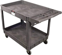 Jet - 550 Lb Capacity, 17" Wide x 39-3/4" Long x 33-1/2" High Standard Utility Cart - 2 Shelf, Plastic - Makers Industrial Supply