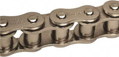 U.S. Tsubaki - 5/8" Pitch, ANSI 50, Single Strand Roller Chain - Chain No. 50NP, 7,050 Lb. Capacity, 10 Ft. Long, 0.4" Roller Diam, 3/8" Roller Width - Makers Industrial Supply