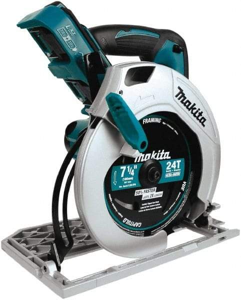 Makita - 18 Volt, 7-1/4" Blade, Cordless Circular Saw - 4,800 RPM, Lithium-Ion Batteries Not Included - Makers Industrial Supply